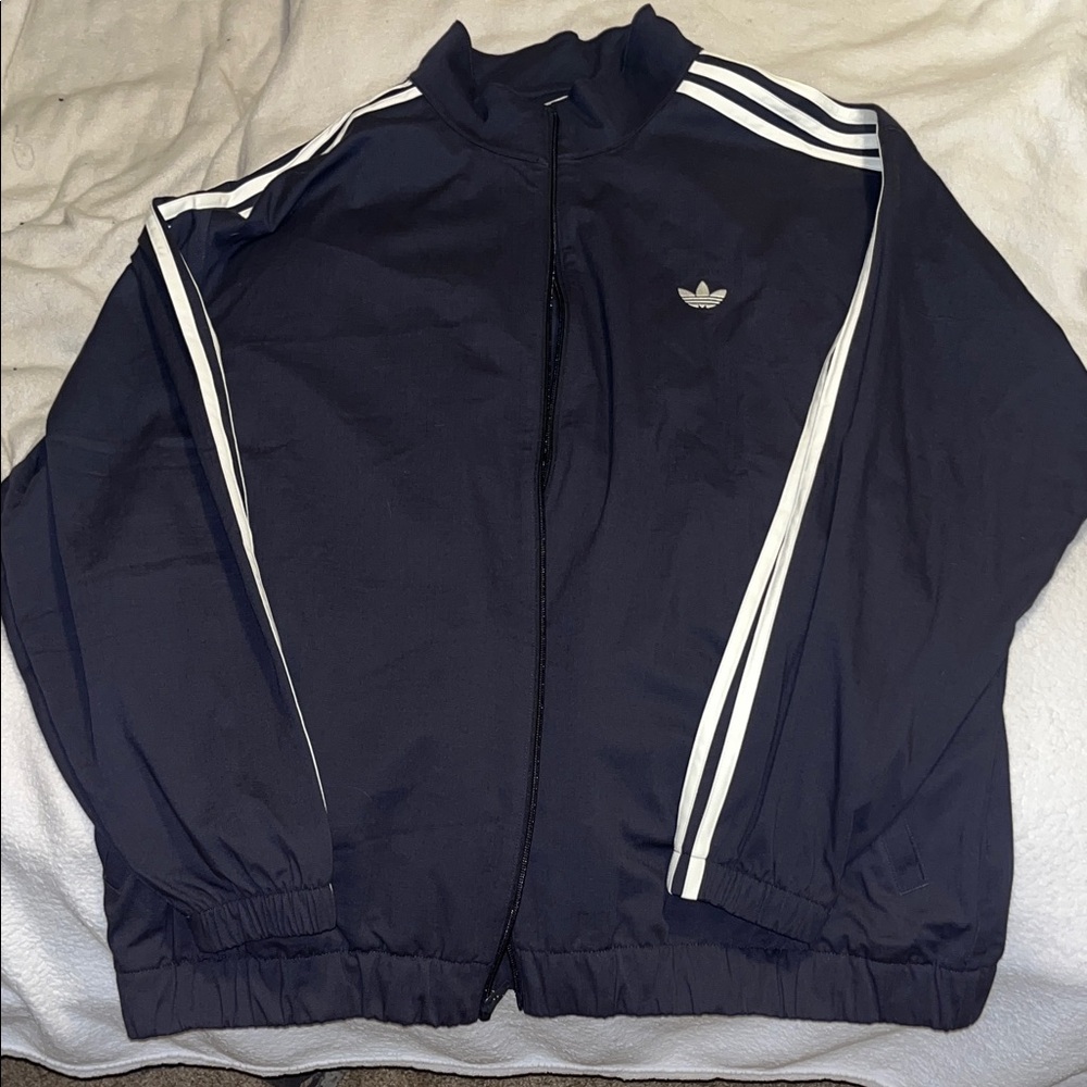 Adidas Black and White Track Jacket